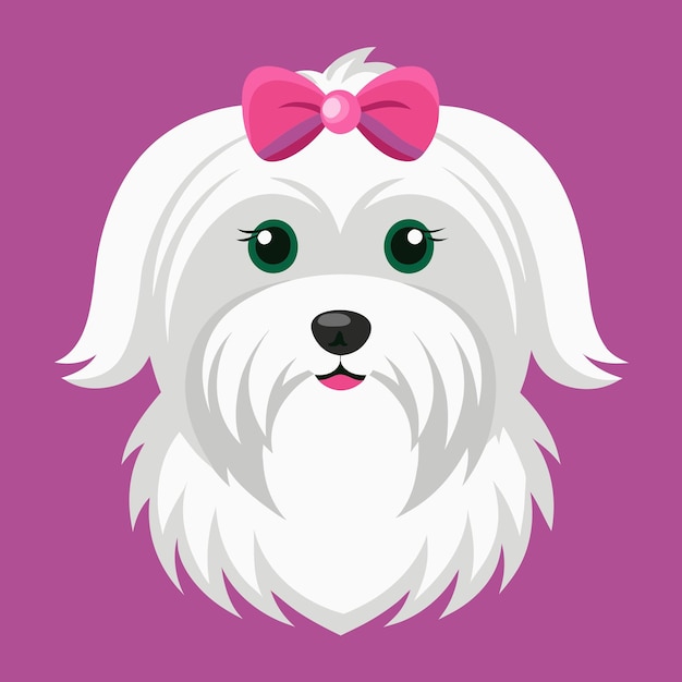 Vector cute maltese dog vector