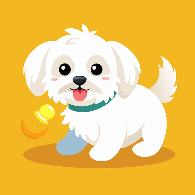 Vector cute maltese dog vector