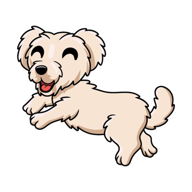 Cute maltese puppy dog cartoon