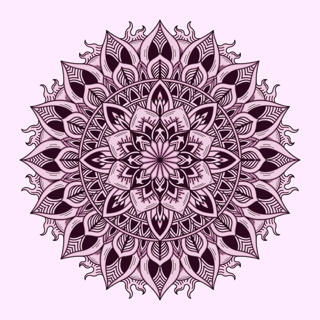 Cute Mandala Vector Hand Drawing