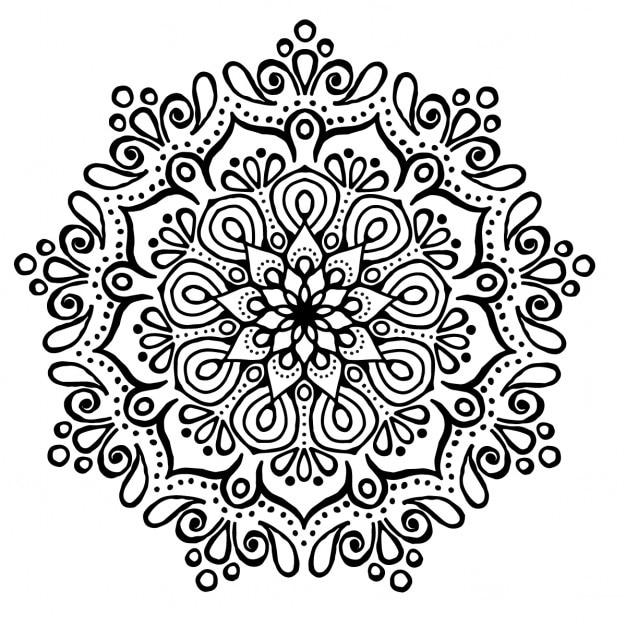 Cute mandala, without color