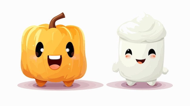 Cute Marshmallow Cartoon Character Design