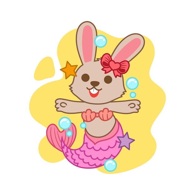 Cute Mermaid bunny