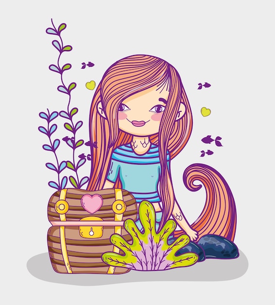 cute mermaid cartoon