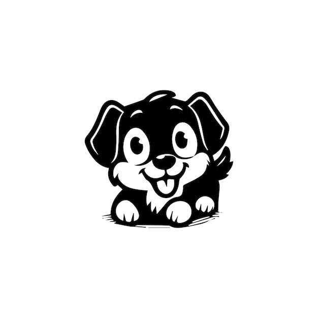 Cute Minimal Dog Mascot Logo