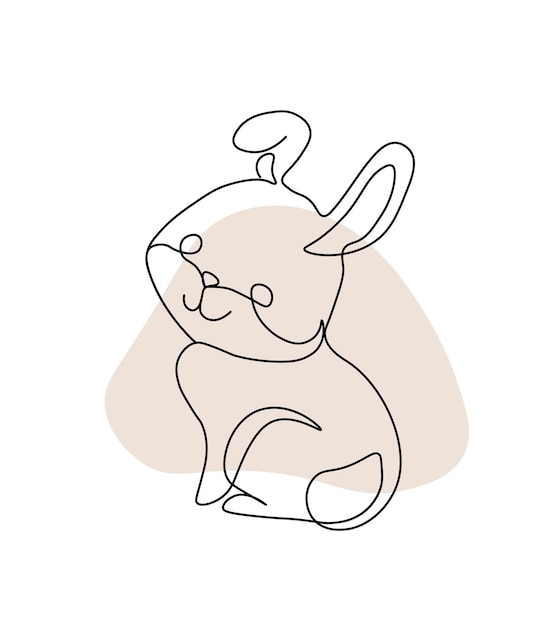 Cute minimalistic rabbit