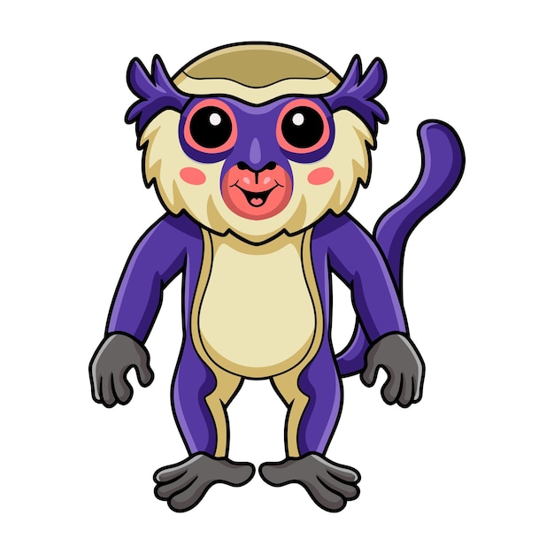 Cute mona monkey cartoon standing