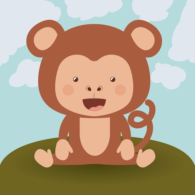 cute monkey  design