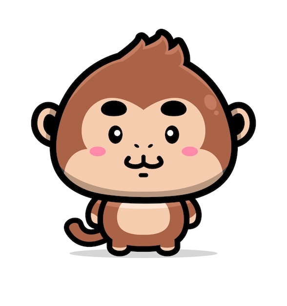 Cute monkey mascot design