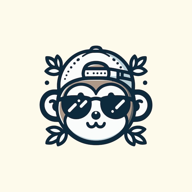 A Cute Monkey Sports Trendy Glasses