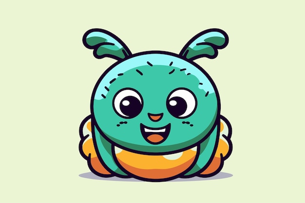 Cute Monster Cartoon Mascot Character Vector Icon Illustration Design