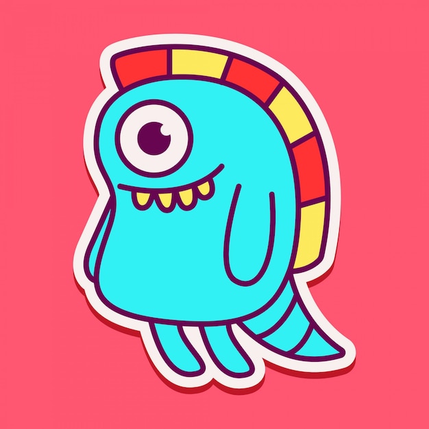 Cute monster character 