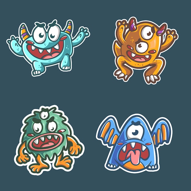 cute monster hand drawn pack