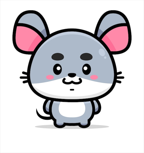 Cute mouse mascot design