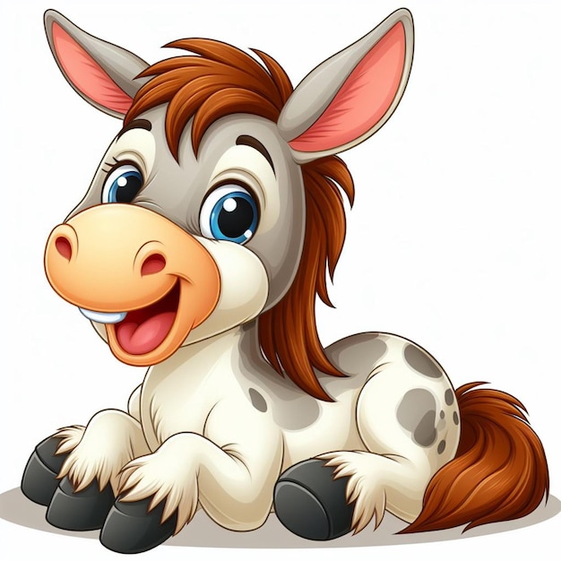 Cute Mule Vector Cartoon illustration