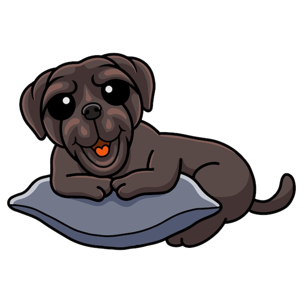 Cute neapolitan mastiff dog cartoon on the pillow