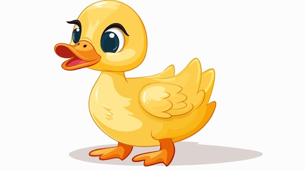 Vector cute newborn duck cartoon illustration