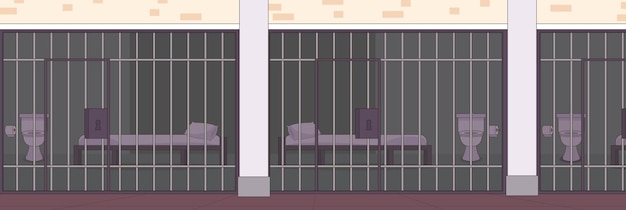 Vector cute and nice design of prison and interior objects vector design