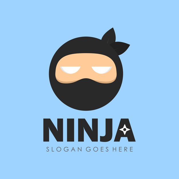 Vector cute ninja character design