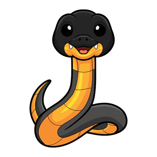 Cute northern ringneck snake cartoon