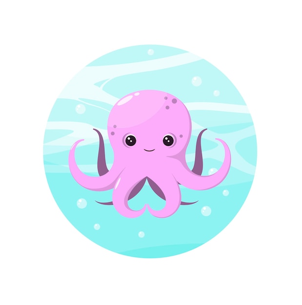 Cute octopus Cartoon design