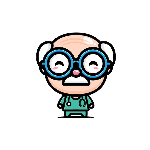 cute old doctor character design