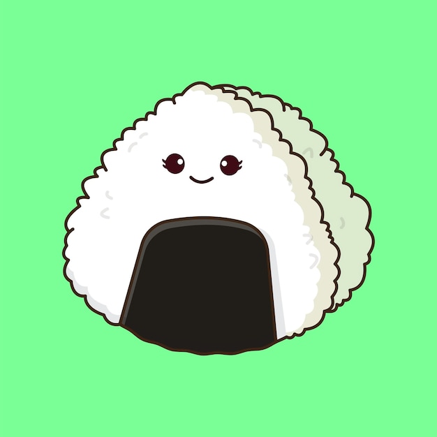 Cute Onigiri Illustration