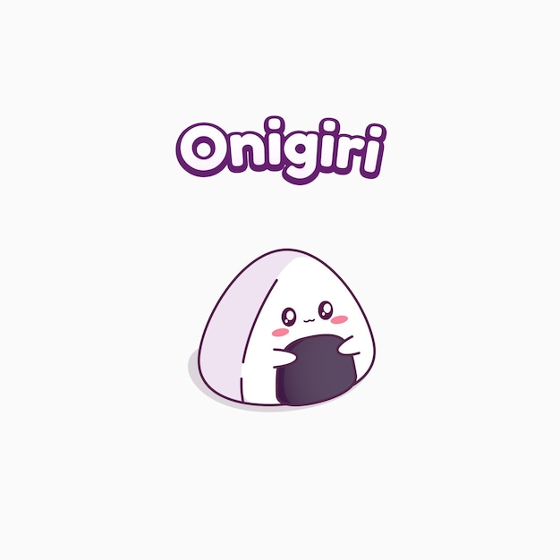 Cute onigiri vector illustration