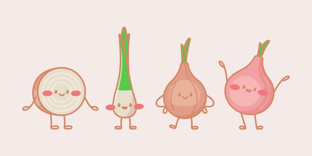 Cute onion characters