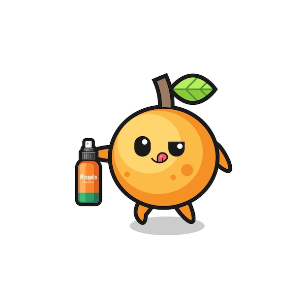 Cute orange fruit holding mosquito repellent , cute design