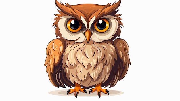 Cute Owl Cartoon Vector Illustration for Kids Book Covers and Designs