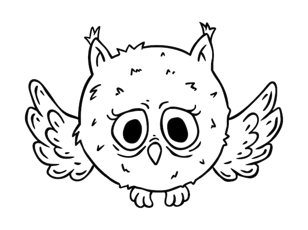 Cute Owl Coloring Page