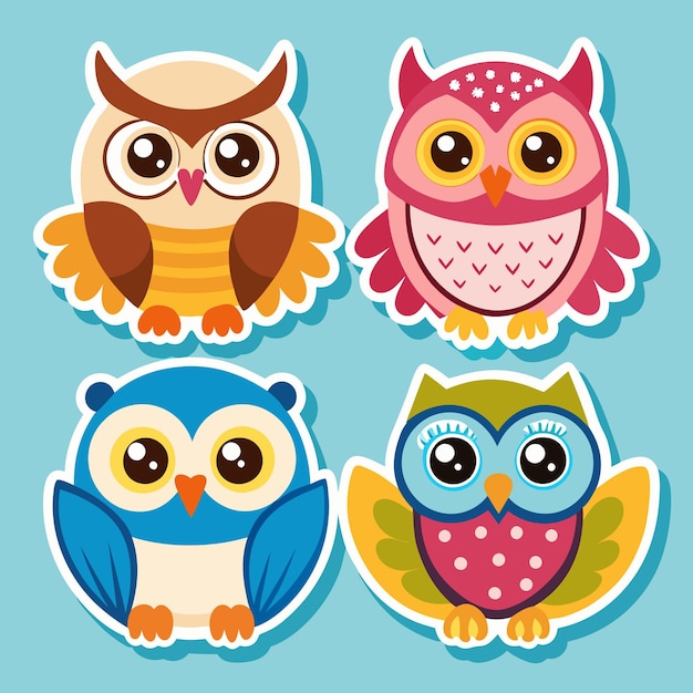 Cute Owl Stickers for Kids Adults Perfect for Scrapbooking Crafts