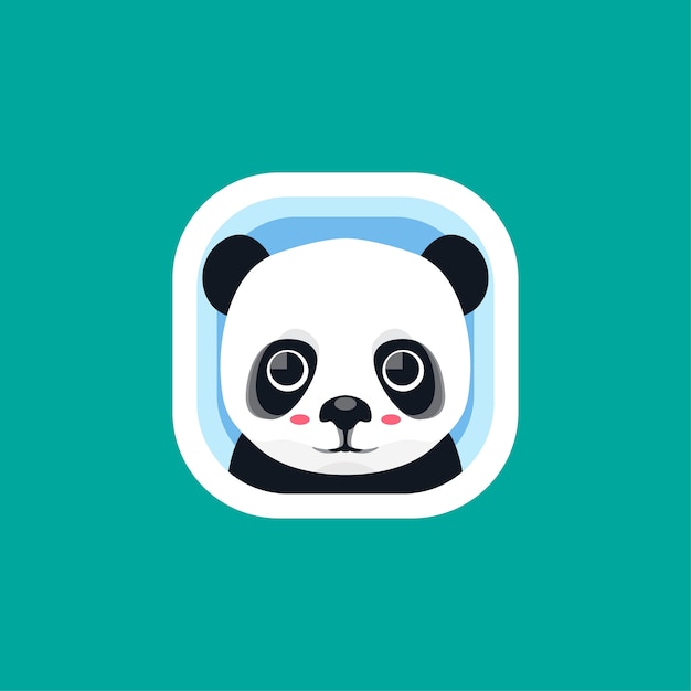 Cute Panda App Icons Logo Vector