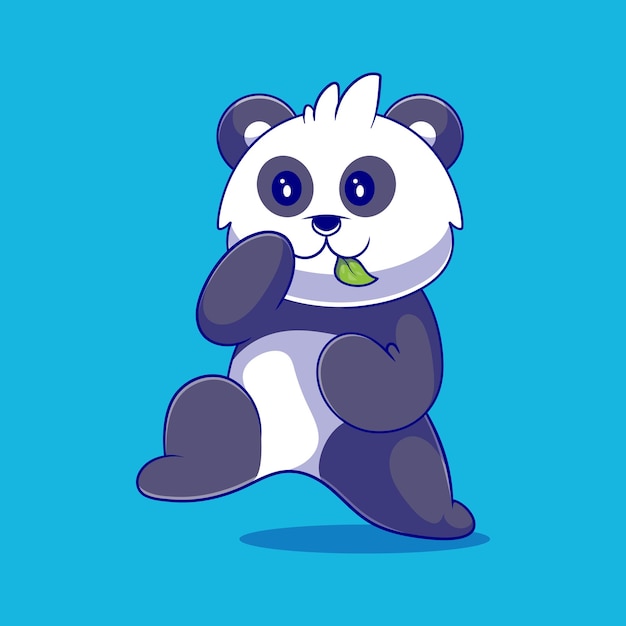 Cute panda fighter illustration suitable for mascot sticker and tshirt design