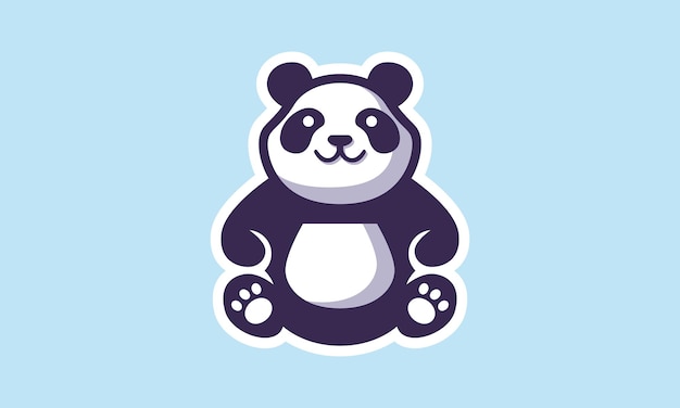 Cute panda mascot cartoon character