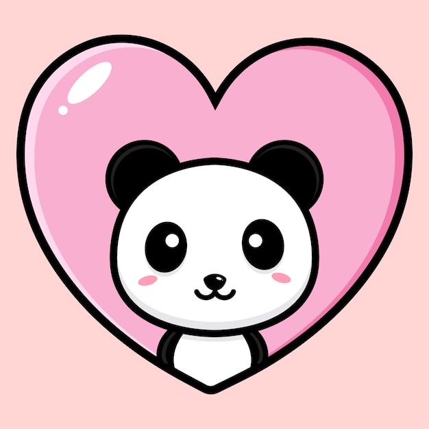 cute panda mascot   design