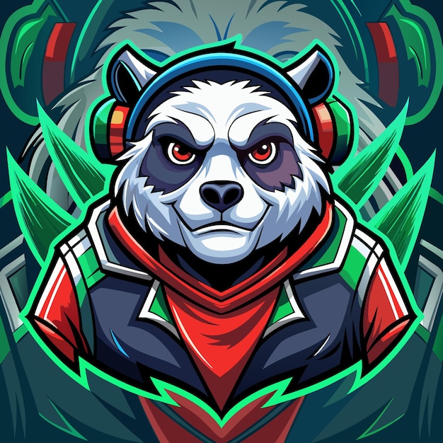 cute panda mascot vector illustration