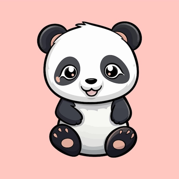 Cute Panda Vectors Cute Panda Illustration Panda Cartoon vector