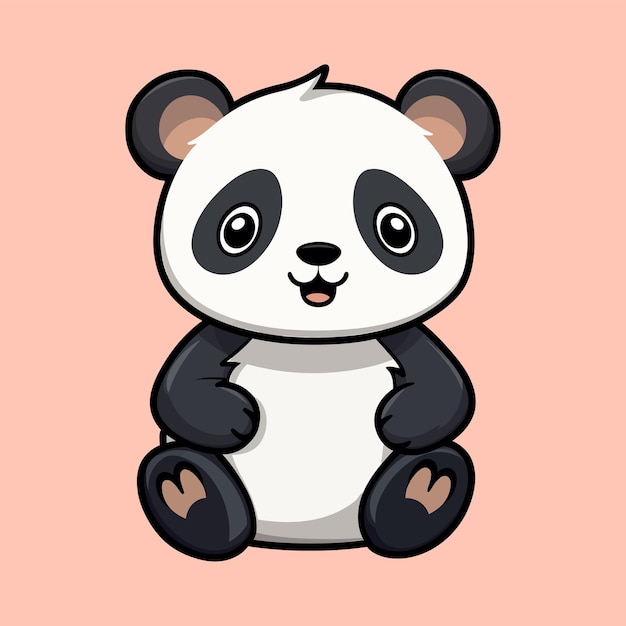 Cute Panda Vectors Cute Panda Illustration Panda Cartoon vector