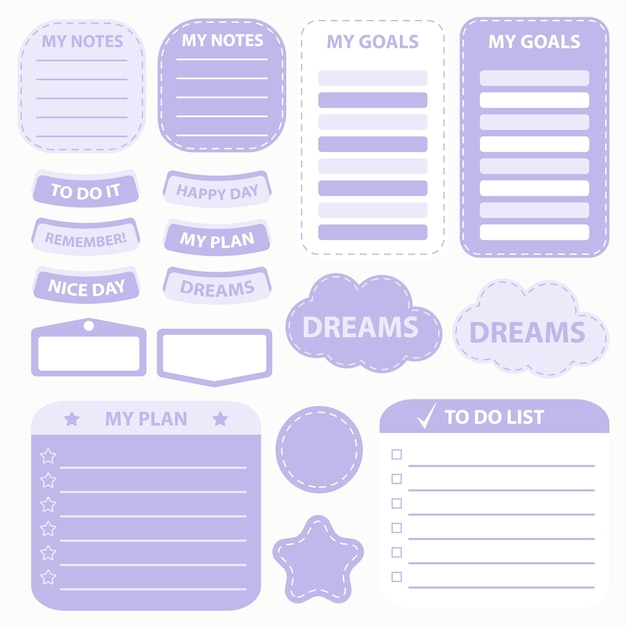 Cute paper note and printable. To do list template