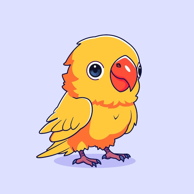 Cute parrot vector illustration Cute cartoon parrot