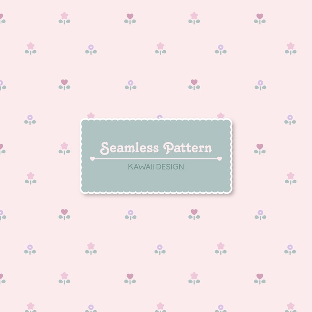 Cute pastel colors spring flowers on pink background seamless pattern