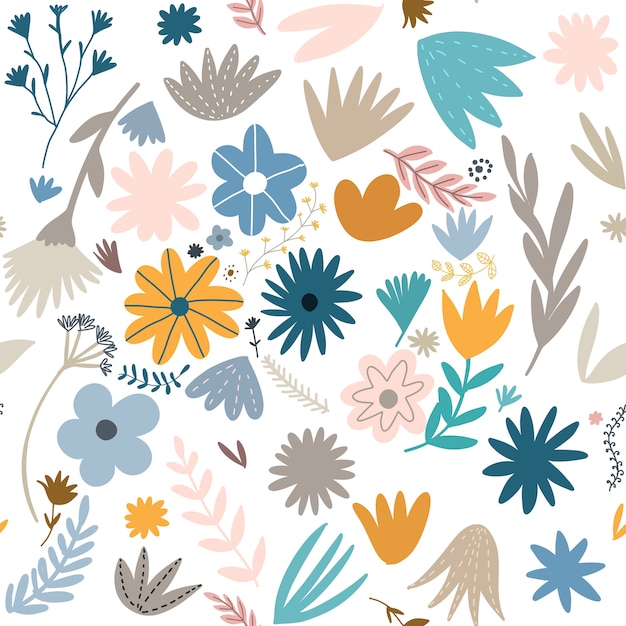 Cute pattern in small flower. colorful flowers