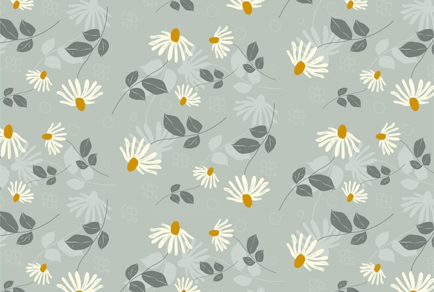 Cute pattern with chamomile