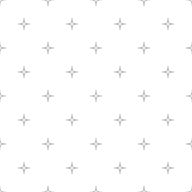 Cute pattern with seamless black contour stars for kids fabric posters background