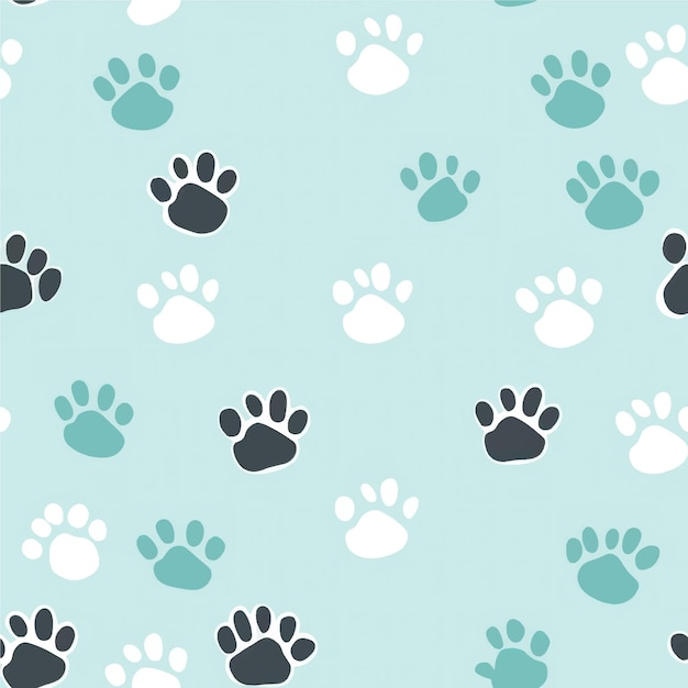 Cute paw print pattern