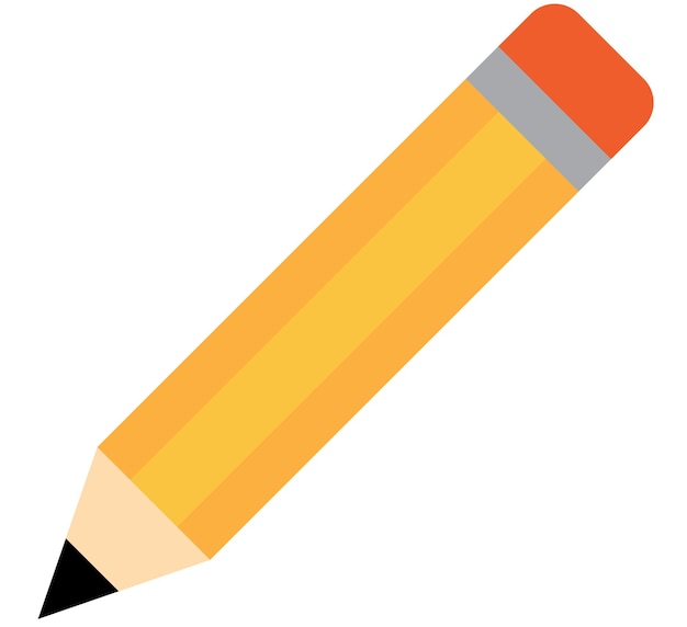 Cute pencil for kids back to school icon