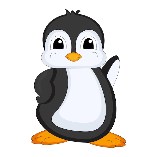 Cute penguin cartoon illustration