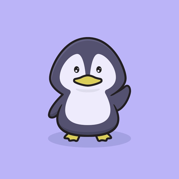 Cute penguin character illustration, mascot design